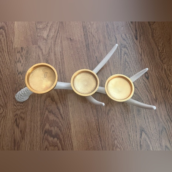 Metal Antler Staghorn Tabletop Votive Candle Holder Nordic tea light Scandinavia - Picture 8 of 8